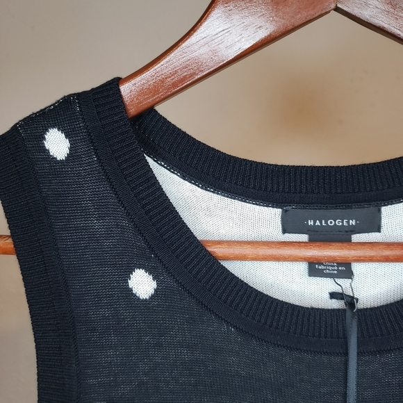 NWT HALOGEN Patterned Crew Neck‎ Knit Tank S - Picture 7 of 7